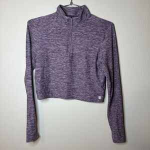 Hind Running Cropped Purple Size Medium Women’s Shirt Jacket Top Half Zip